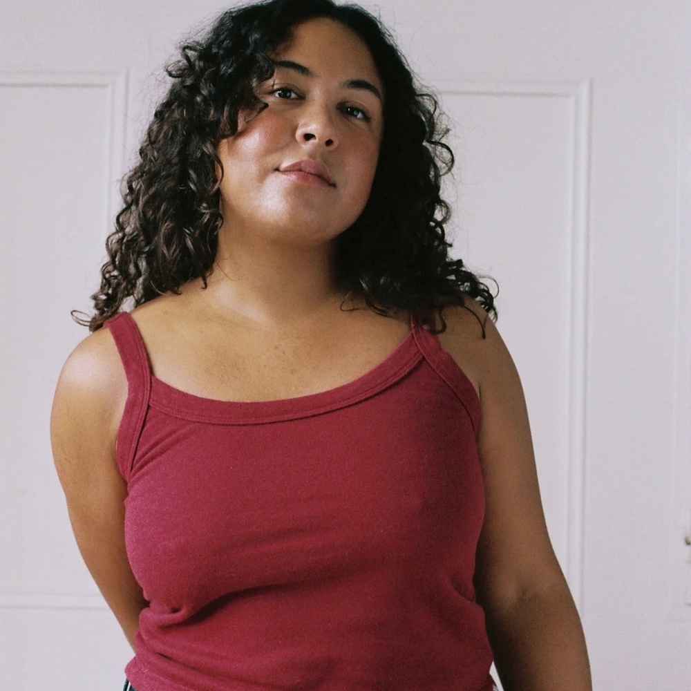🇨🇦 Merge Breeze Tank Top in Barolo - Hemp & Cotton Size S